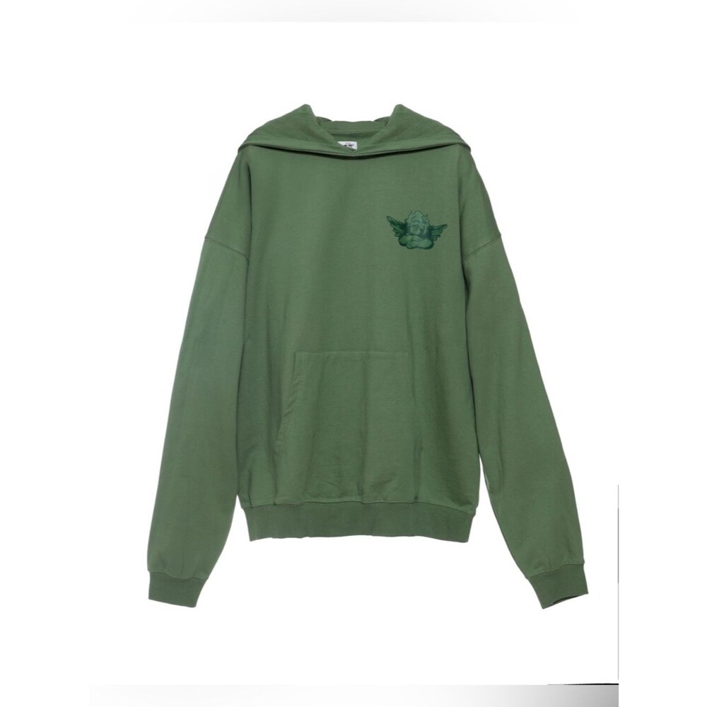 Boys Lie Waffle Knit Charmer Hoodie in green